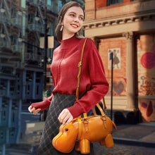 Load image into Gallery viewer, Genuine Leather Purses and Handbags for Women Hippo Shape Shoulder Bag Crossbody