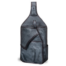 Load image into Gallery viewer, Genuine Leather Sling Bag for Men and Women Vintage Large Sling Backpack Shoulder Crossbody Chest Bag for Ipad