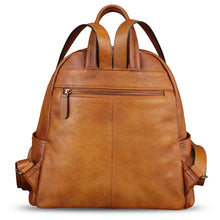 Load image into Gallery viewer, IVTG Genuine Leather Backpack for Women Vintage Handmade Satchel Vintage Knapsack Retro Leather Rucksack Daypack
