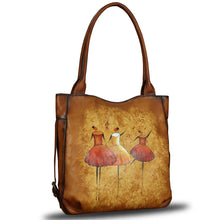 Load image into Gallery viewer, Genuine Leather Shoulder Bag Purse for Women Retro Top Handle Bags Handmade Vintage Crossbody Tote Handbags Purse