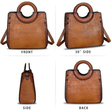 Load image into Gallery viewer, Genuine Leather Handbags for Women Vintage Real Leather Fashion Messenger Bag Shoulder Bag Crossbody Bag Satchel Purse