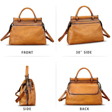 Load image into Gallery viewer, Genuine Leather Handbag for Women Retro Leather Crossbody Bag Pouch Vintage Handbag Purse Ladies Satchel