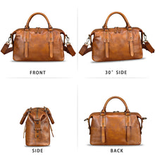 Load image into Gallery viewer, Genuine Leather Handbag for Women Top Handle Satchel Handmade Vintage Crossbody Handbags Retro Leather Purse
