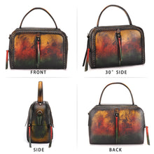 Load image into Gallery viewer, Genuine Leather Small Satchel Purses and Handbags Shoulder Bag for Women Vintage Real Leather Crossbody Purse with Strap