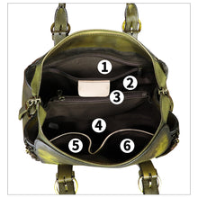 Load image into Gallery viewer, Genuine Leather Handbag for Women Hand Painted Leather Top Handle Purse Handmade Crossbody Satchel Tote Bag