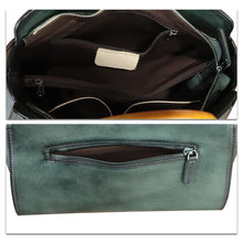 Load image into Gallery viewer, Genuine Leather Tote Bag for Women Hand Painted Shoulder Handbag Handmade Purse Crossbody Work Tote Casual Purse