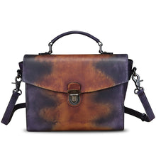 Load image into Gallery viewer, Genuine Leather Satchel Purse for Women Vintage Handmade Top Handle Handbag Retro Designer Crossbody Bags