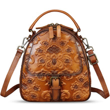 Load image into Gallery viewer, Genuine Leather Backpack for Women Crossbody Shoulder Bag Vintage Rucksack Fashion Knapsack Purse Daypack Bag