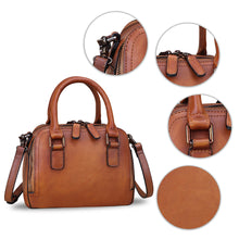 Load image into Gallery viewer, Genuine Leather Handbags for Women Vintage Handmade Top-Handle Handbag Purse Shoulder Bag Cowhide Satchel Bags