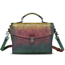 Load image into Gallery viewer, Genuine Leather Satchel Purse for Women Vintage Handmade Top Handle Handbag Retro Designer Crossbody Bags