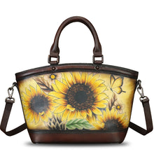 Load image into Gallery viewer, Genuine Leather Handbag Purse for Women Hand Painted Shoulder Handbag Handmade Purse Crossbody Work Tote Casual Bag