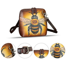 Load image into Gallery viewer, Genuine Leather Crossbody Bag for Women Hand Painted Leather Handmade Crossbody Satchel Purse Pouch