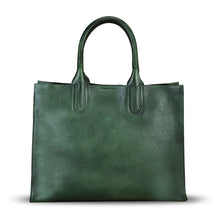 Load image into Gallery viewer, Genuine Leather Handbag for Women Hand Painted Leather Top Handle Bag Handmade Crossbody Purse Work Tote