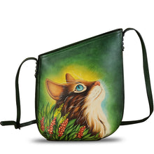 Load image into Gallery viewer, Genuine Leather Crossbody Bag for Women Hand Painted Leather Handmade Crossbody Satchel Purse Handbag