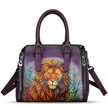 Load image into Gallery viewer, Genuine Leather Handbag for Women Hand Painted Leather Top Handle Purse Handmade Crossbody Satchel Tote Bag