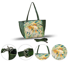 Load image into Gallery viewer, Genuine Leather Shoulder Bag for Women Hand Painted Handbag Handmade Crossbody Work Tote Casual Daypack Purse