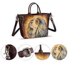 Load image into Gallery viewer, Hand painted Genuine Leather Purse and Handbag for Women Tote Bag Shoulder Bag