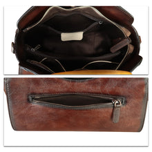 Load image into Gallery viewer, Genuine Leather Tote Bag for Women Hand Painted Shoulder Handbag Handmade Purse Crossbody Work Tote Casual Purse