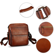 Load image into Gallery viewer, IVTG Genuine Leather Messenger Bag for Men Crossbody Shoulder Bag Satchel Casual Sling Daypack Work Business Daily Purses