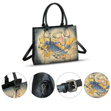 Load image into Gallery viewer, Genuine Leather Purses and Handbags for Women Hand painted Shoulder Bag Tote Bag