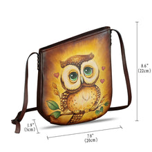 Load image into Gallery viewer, Genuine Leather Crossbody Bag for Women Hand Painted Leather Handmade Crossbody Satchel Purse Handbag