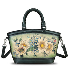 Load image into Gallery viewer, Genuine Leather Handbag Purse for Women Hand Painted Shoulder Handbag Handmade Purse Crossbody Work Tote Casual Bag