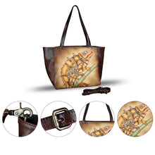 Load image into Gallery viewer, Genuine Leather Shoulder Bag for Women Hand Painted Handbag Handmade Crossbody Work Tote Casual Daypack Purse