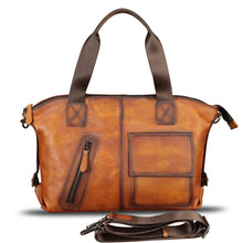 Load image into Gallery viewer, Genuine Leather Messenger Bag and Briefcase Purse for Men Leather Top Handle Handbags Satchel Shoulder Bag for Laptop Strap