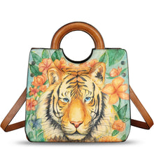 Load image into Gallery viewer, Genuine Leather Tote Bag for Women Hand Painted Leather Shoulder Handbag Handmade Purse Crossbody Work Tote Casual Purse