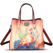 Load image into Gallery viewer, Genuine Leather Handbag Satchel for Women Hand Painted Leather Handmade Work Tote Bag Casual Shoulder Purse