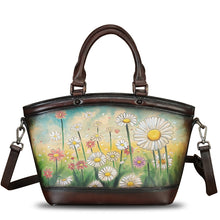 Load image into Gallery viewer, Genuine Leather Handbag Purse for Women Hand Painted Shoulder Handbag Handmade Purse Crossbody Work Tote Casual Bag