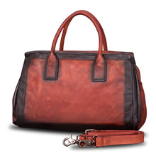 Load image into Gallery viewer, Genuine Leather Top Handle Handbag Satchel for Women Handmade Vintage Handbags Purse Retro Cowhide Crossbody Hobo Bag Purse