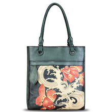 Load image into Gallery viewer, Genuine Leather Shoulder Bag for Women Hand Painted Leather Handbag Handmade Work Tote Bag Casual Hand Purse