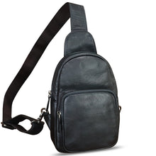 Load image into Gallery viewer, Genuine Leather Sling Bag Retro Crossbody Sling Backpack Handmade Chest Shoulder Daypack Cycling Bag Purse Fanny Pack