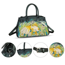 Load image into Gallery viewer, Genuine Leather Satchel for Women Hand Painted Leather Handbag Top Handle Bags Handmade Crossbody Purse Work Tote