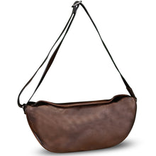 Load image into Gallery viewer, Genuine Leather Sling Bag Crossbody Casual Daypack Vintage Handmade Hiking Chest Shoulder Backpack Motorcycle Bag