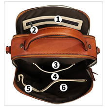 Load image into Gallery viewer, Genuine Leather Satchel for Women Hand Painted Leather Top Handle Handbag Handmade Crossbody Satchel Purse Tote Bag