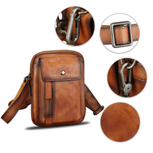 Load image into Gallery viewer, Genuine Leather Belt Bag Pouch for Men and Women Waist Bag Fanny Pack Phone Bag with Strap Small Crossbody Shoulder Bag