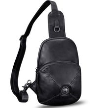 Load image into Gallery viewer, Genuine Leather Sling Bag for Women Vintage Real Leather Sling Backpack Shoulder Crossbody Bag Chest Purse