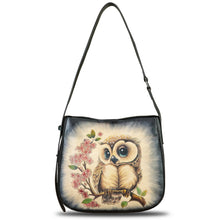 Load image into Gallery viewer, Genuine Leather Shoulder Bag for Women Hand Painted Handbag Handmade Purse Crossbody Sling Purse Casual Daypack