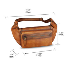 Load image into Gallery viewer, Genuine Leather Fanny Pack for Men and Women Waist Bag Hip Bag Real Leather Fanny Bag Sling Bag Crossbody Bags Chest Purses
