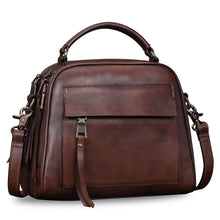 Load image into Gallery viewer, Genuine Leather Purses and Handbags for Women Shoulder Bag Vintage Handmade Real Leather Crossbody Satchel Purse with Strap