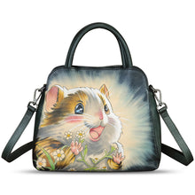Load image into Gallery viewer, Genuine Leather Handbag for Women Hand Painted Leather Top Handle Satchel Handmade Crossbody Purse
