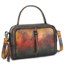 Load image into Gallery viewer, Genuine Leather Small Satchel Purses and Handbags Shoulder Bag for Women Vintage Real Leather Crossbody Purse with Strap