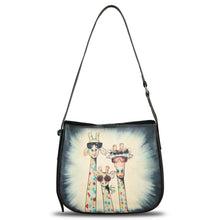 Load image into Gallery viewer, Genuine Leather Shoulder Bag for Women Hand Painted Handbag Handmade Purse Crossbody Sling Purse Casual Daypack