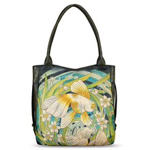 Load image into Gallery viewer, Genuine Leather Shoulder Bag for Women Hand Painted Leather Handbag Handmade Purse Work Tote Bag Casual Purse