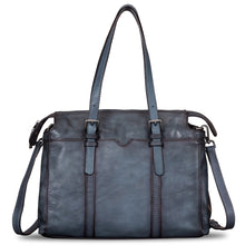 Load image into Gallery viewer, Genuine Leather Shoulder Bag Tote Bag for Women Vintage Real Leather Purses and Handbags Crossbody Satchel Bag with Strap