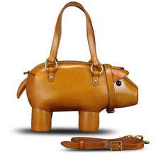 Load image into Gallery viewer, Genuine Leather Purse and Handbag for Women Pig Shape Crossbody Shoulder Bag