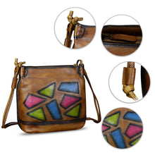 Load image into Gallery viewer, Genuine Leather Crossbody Purses for Women Satchel Purses Vintage Handmade Shoulder Bag Cowhide Handbags