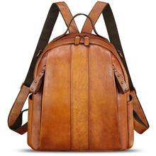 Load image into Gallery viewer, Genuine Leather Backpack Purse for Women Vintage Casual Daypack Back Bag Handmade Knapsack Western Rivets Rucksack